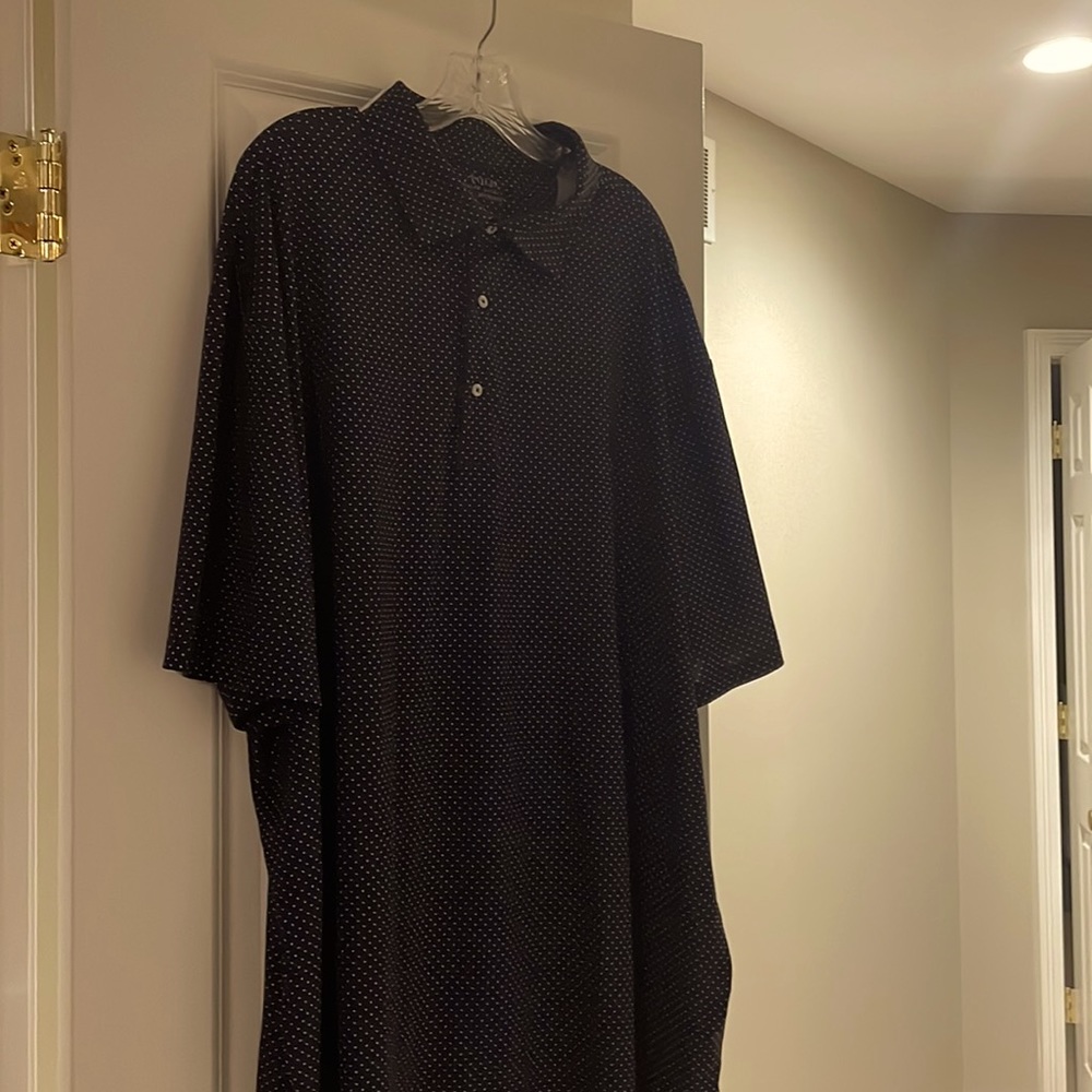 Polo, Navy Blue with white dots
